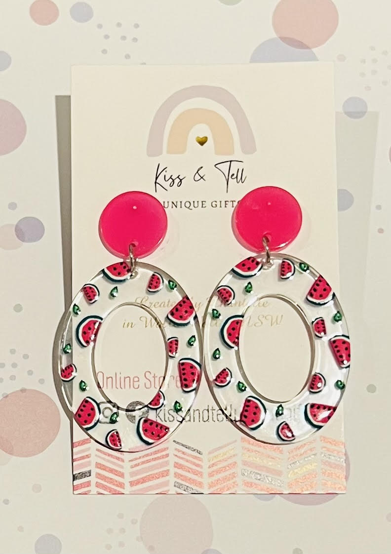 Watermelon Dangle Earrings