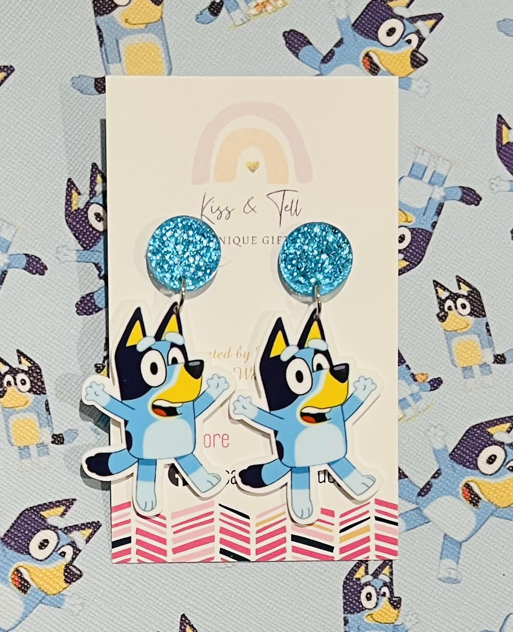 Bluey TV Dog Dangle Earrings