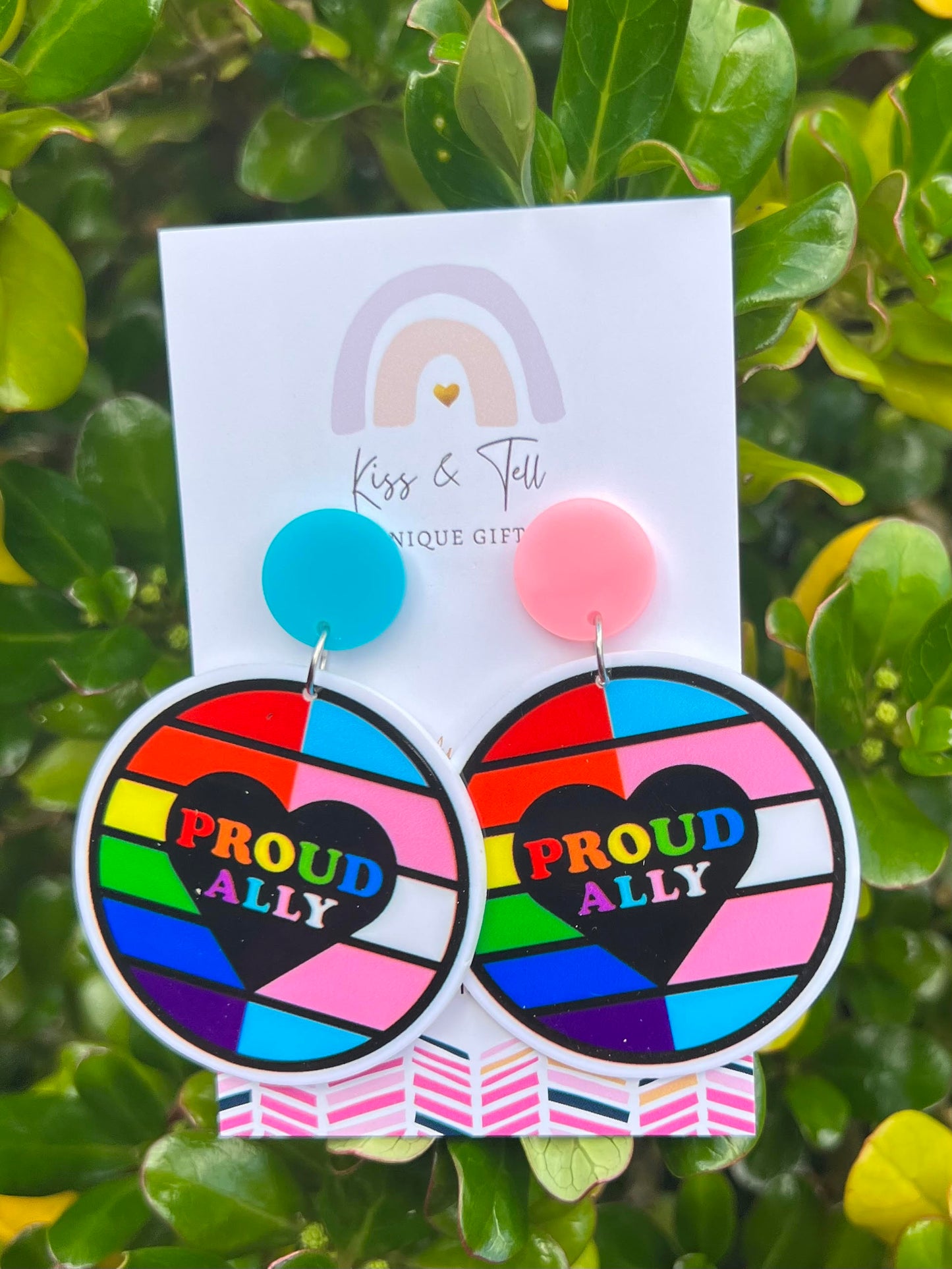 "Proud Ally" Dangle Earrings