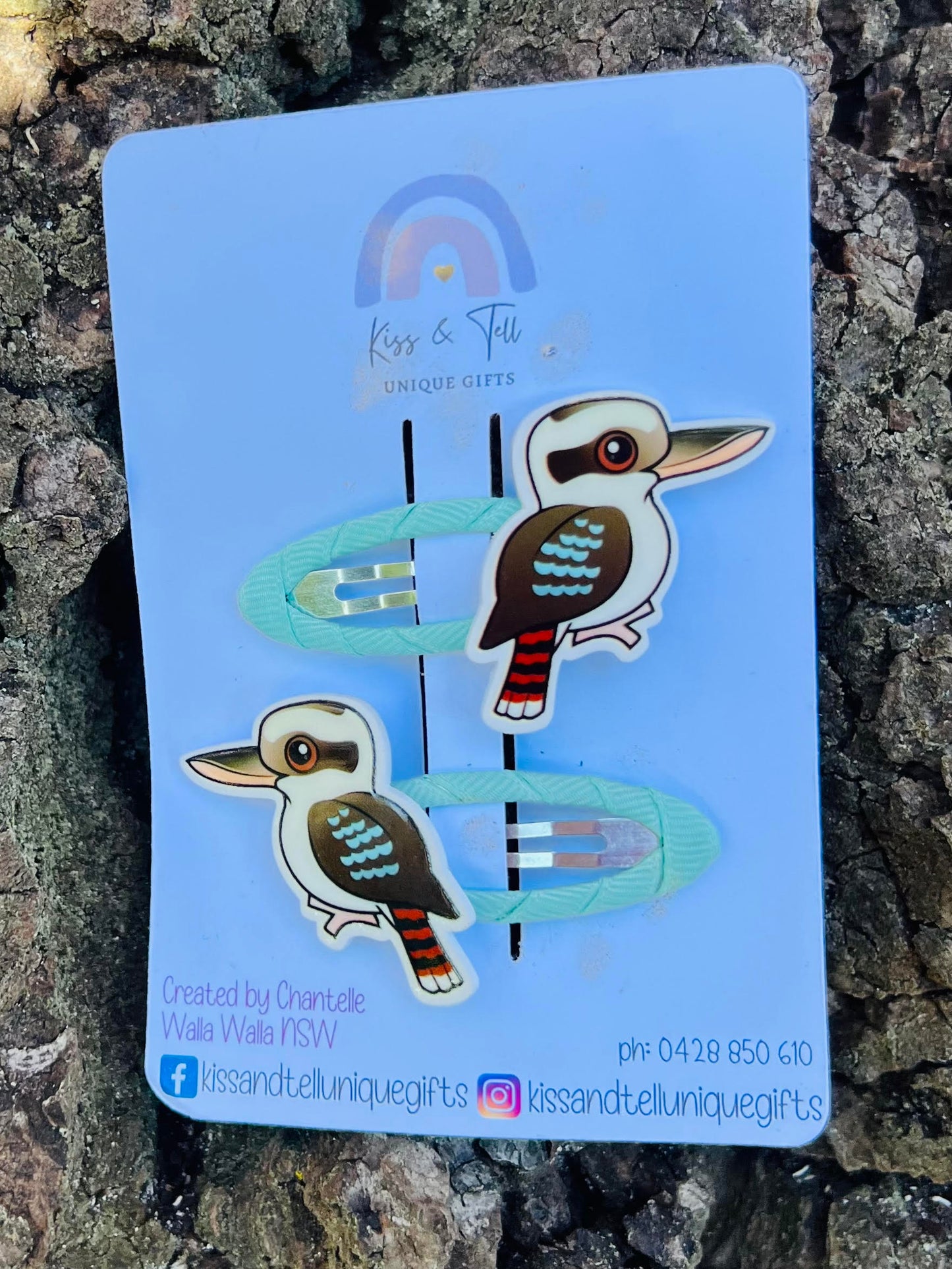 Kookaburra Hair Clip Set